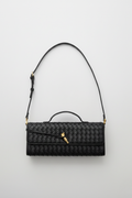 Bolso Baguetto Trenzado Negro