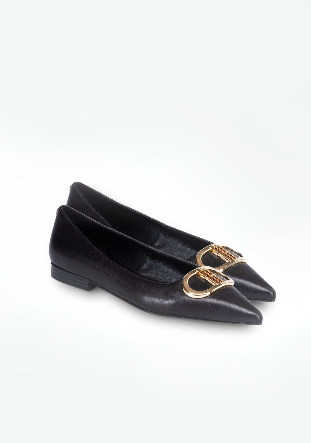 Pumps with Gold Buckle