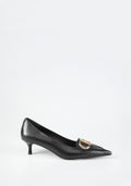 Pointed-Toe Heels with Low Heel