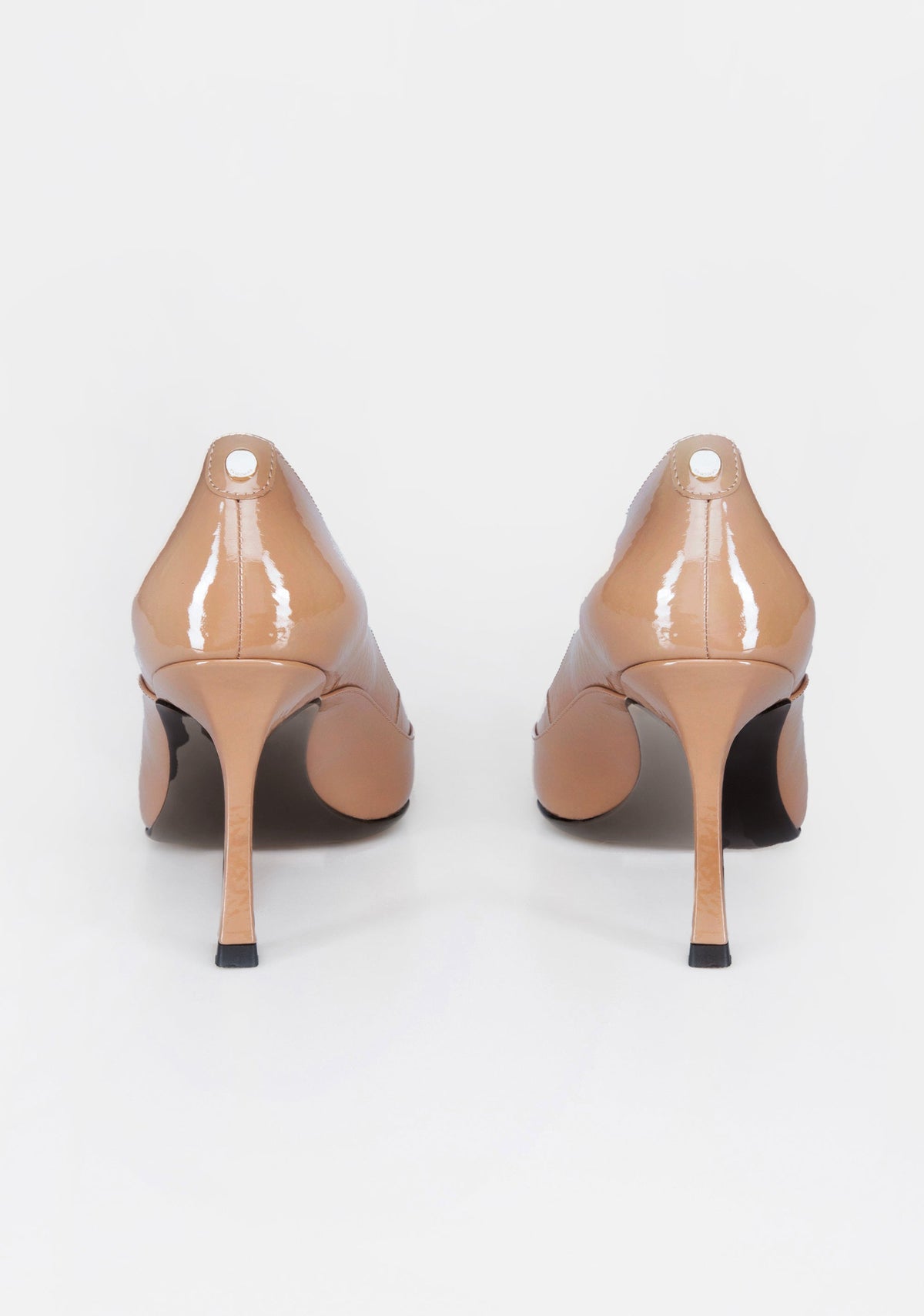 Pointed-Toe Patent Pumps with High Heel and Iconic Buckle