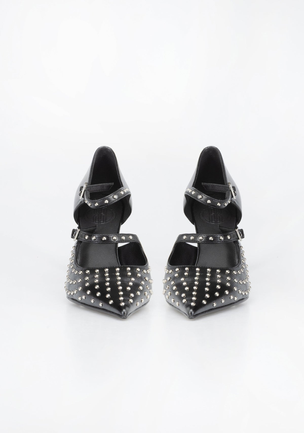 Studded Multi-Strap High-Heel Pumps