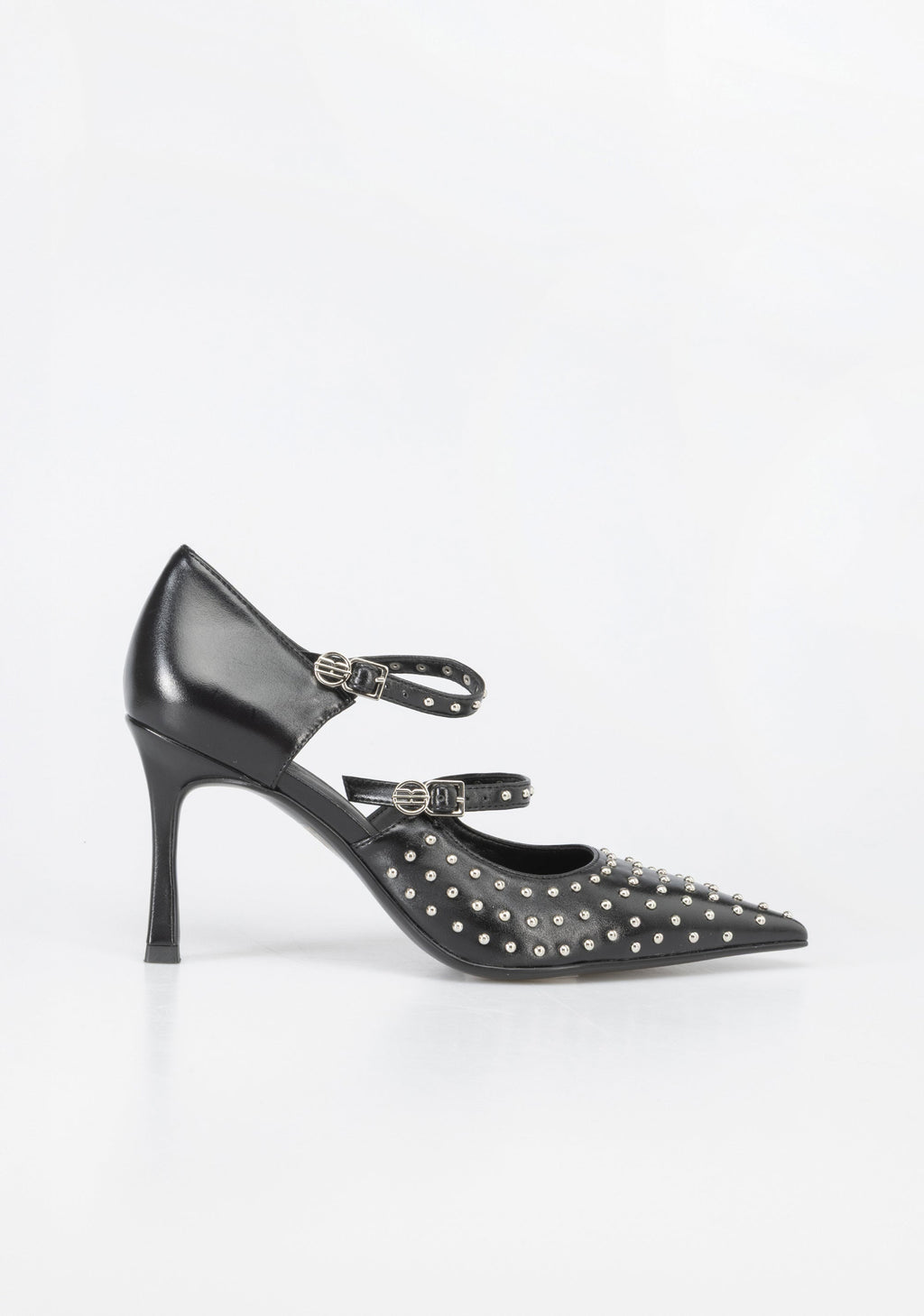 Studded Multi-Strap High-Heel Pumps
