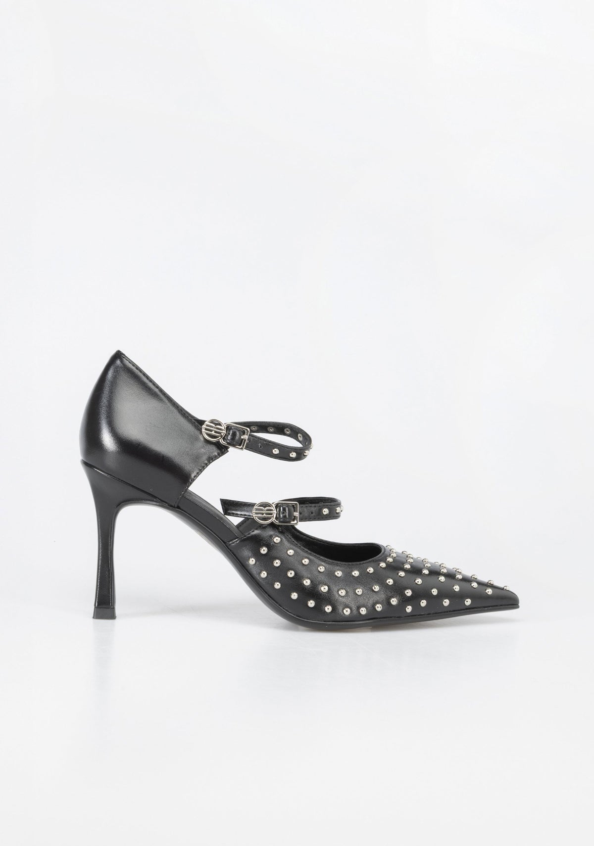 Studded Multi-Strap High-Heel Pumps