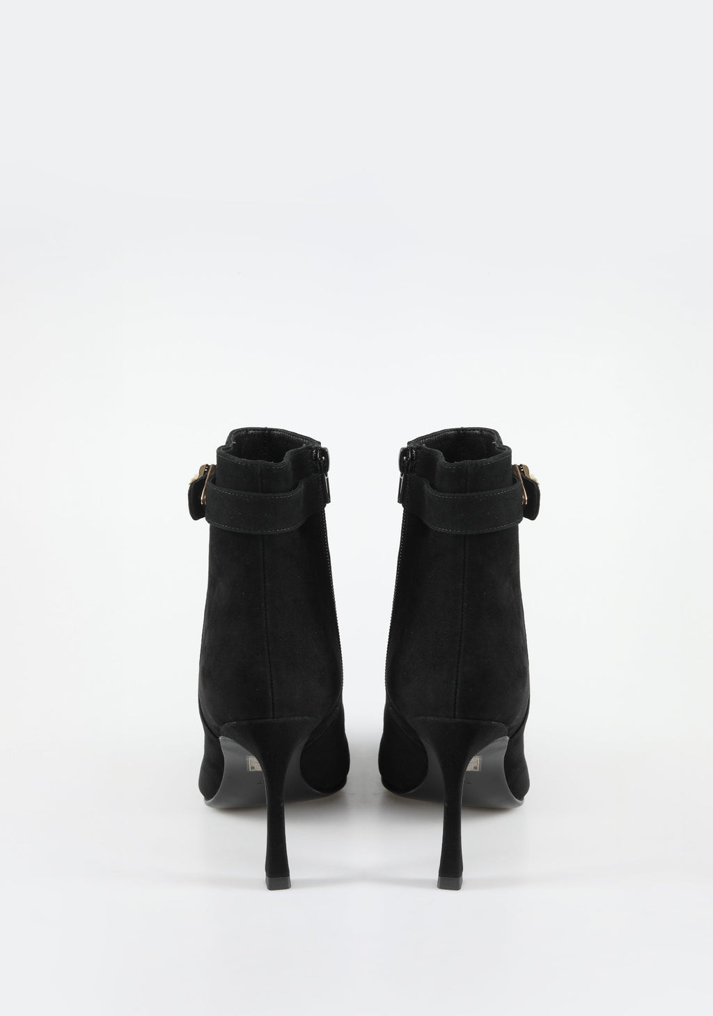 Elegant Suede Ankle Boots with Jewel Buckle