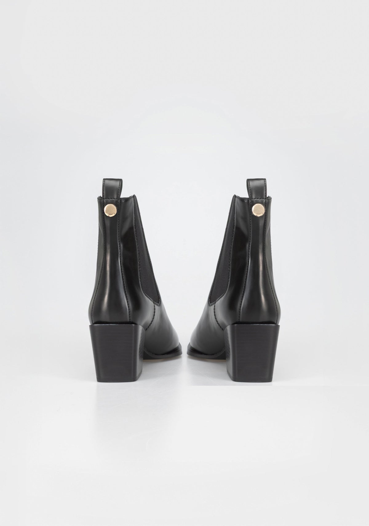 Modern Chelsea Ankle Boots with Pointed Toe and Geometric Heel