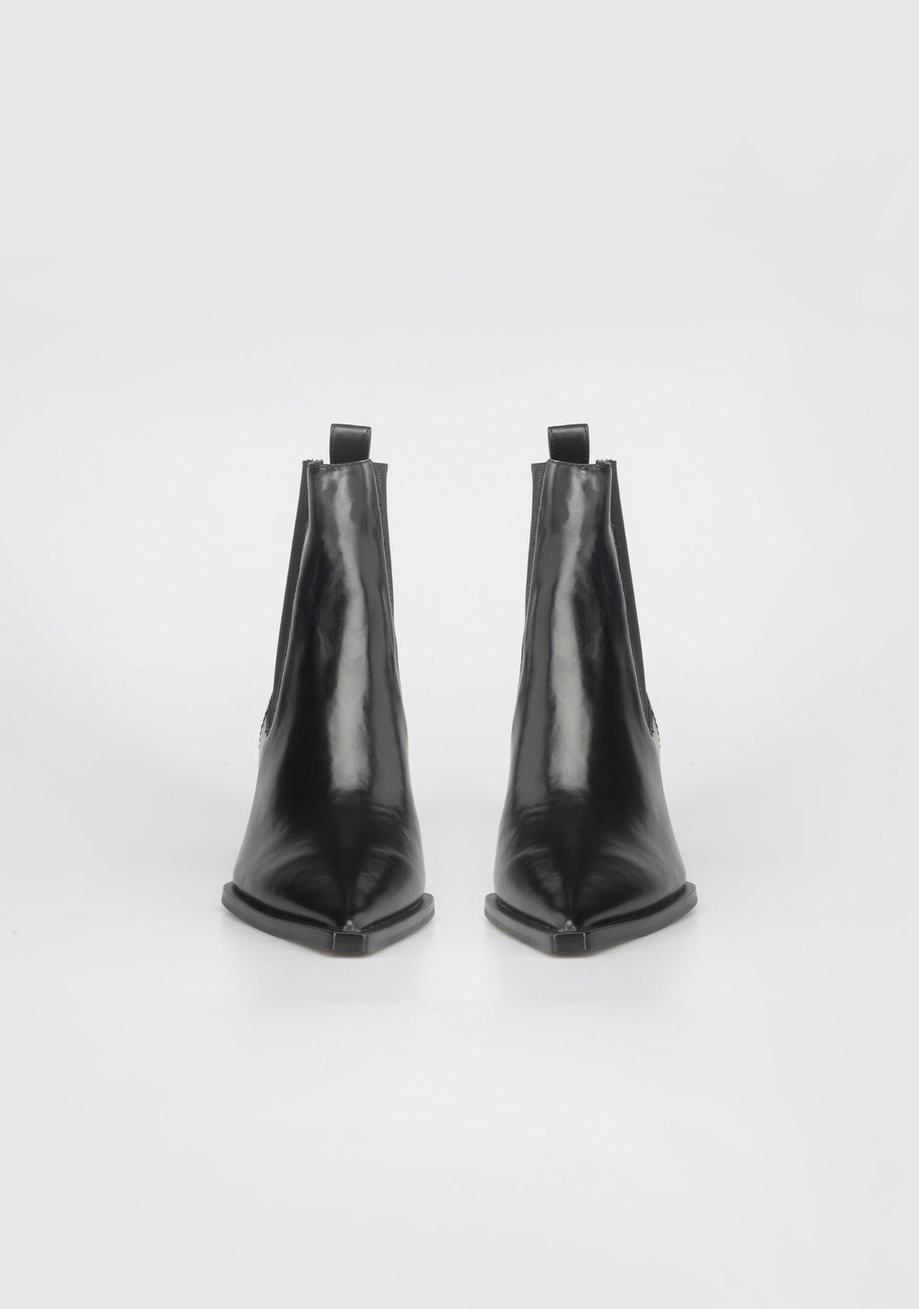 Modern Chelsea Ankle Boots with Pointed Toe and Geometric Heel