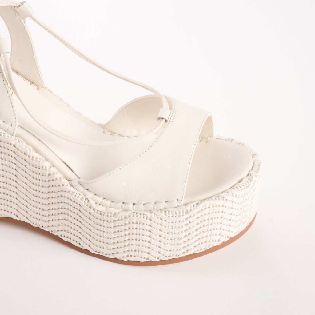 High Wedge Lace-Up Sandals