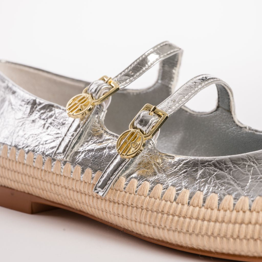 Belina | Zapatos planos tipo Mary Jane con doble hebilla y detalle de cordón