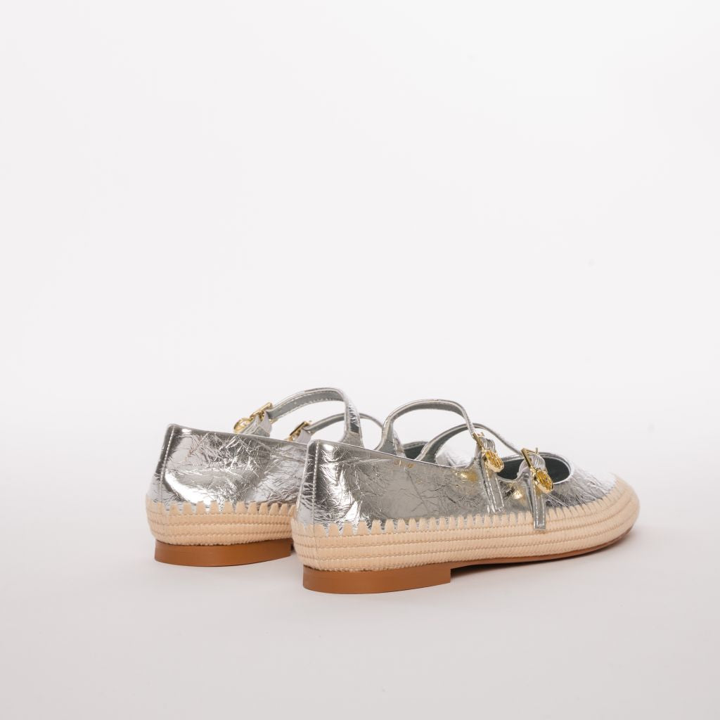 Belina | Zapatos planos tipo Mary Jane con doble hebilla y detalle de cordón