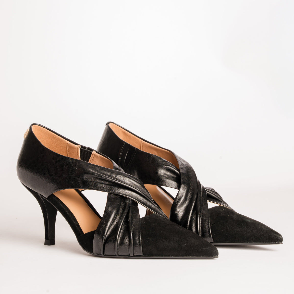 Belina | Zapatos de tacón bajo de Ponty con tiras