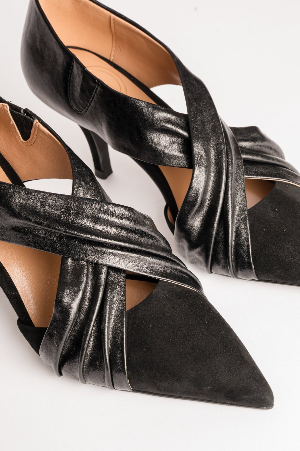 Belina | Zapatos de tacón bajo de Ponty con tiras