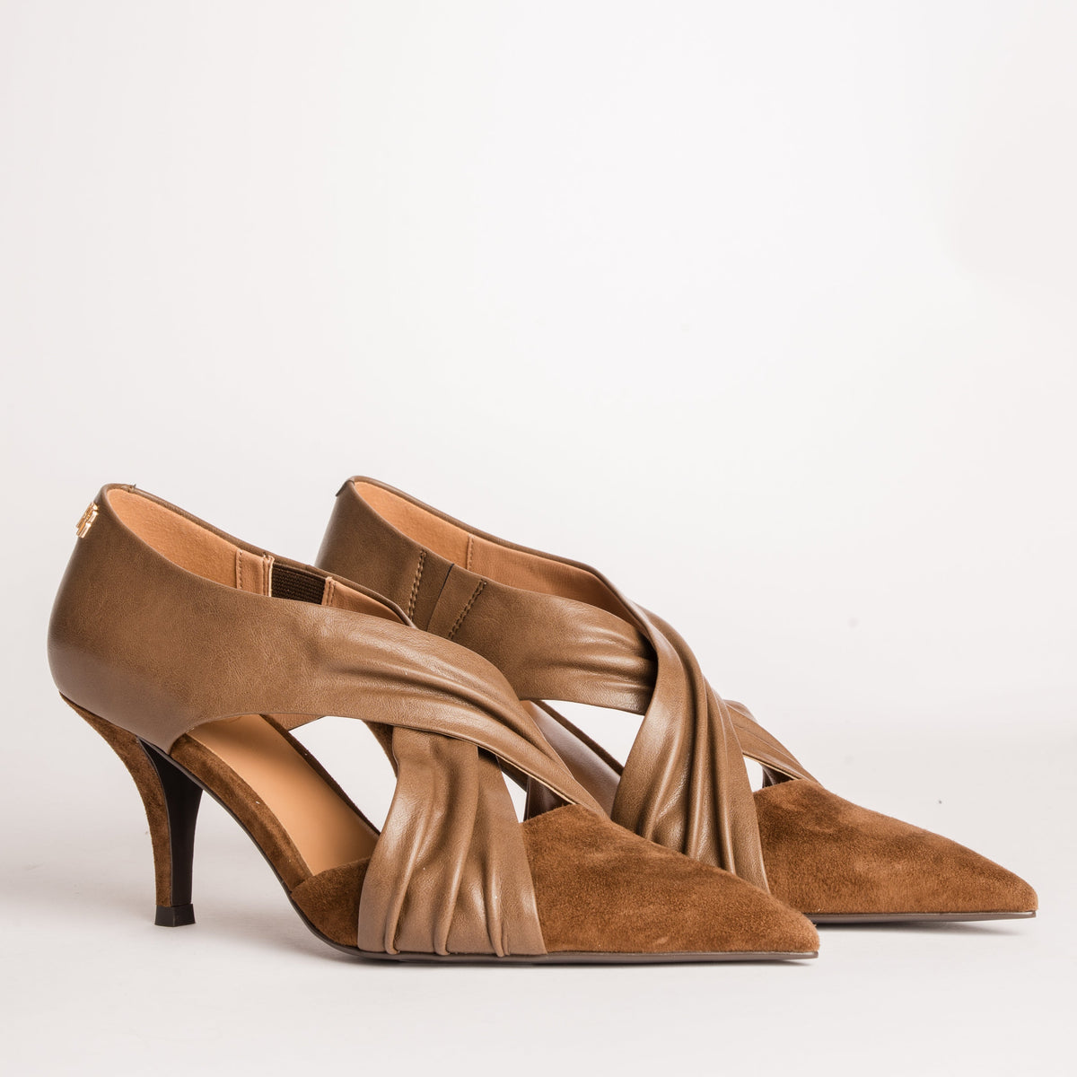 Belina | Zapatos de tacón bajo de Ponty con tiras