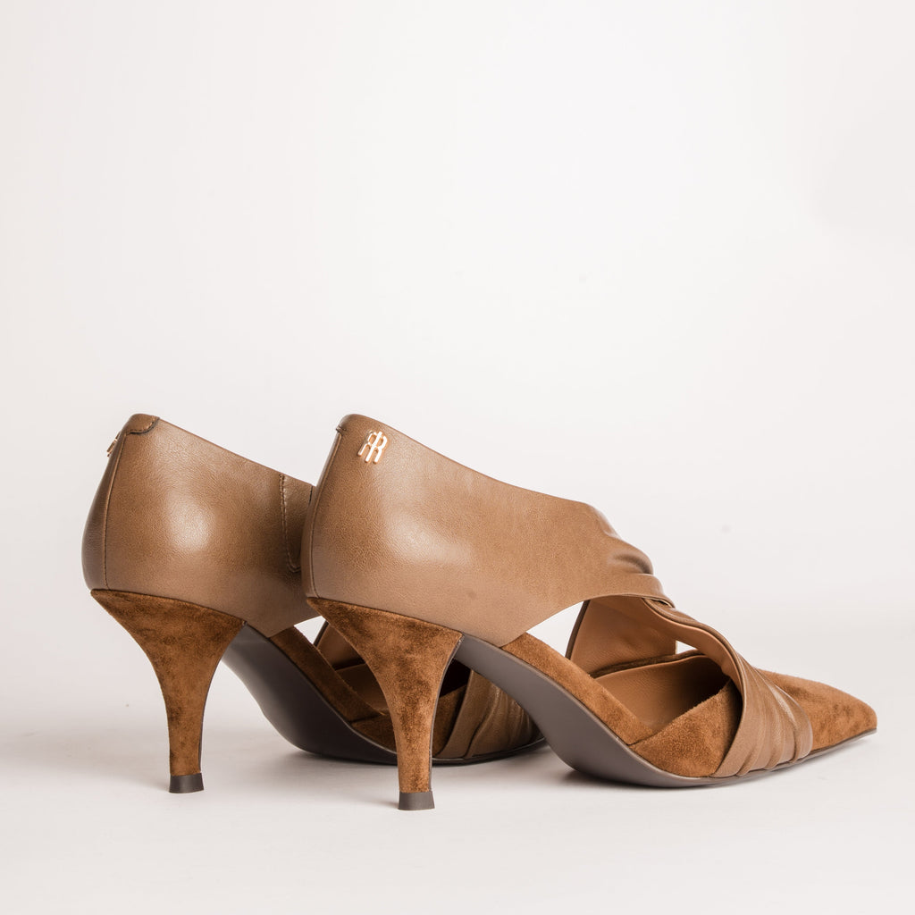 Belina | Zapatos de tacón bajo de Ponty con tiras