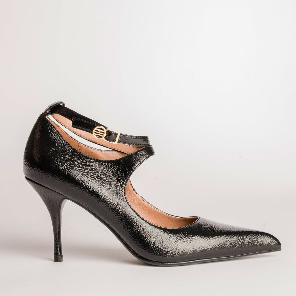 Belina | Zapatos de salón de punta con una pequeña hebilla en el tobillo