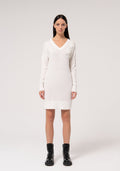 Mini knitted dress slim fit with angora