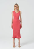 Knitted dress slim fit middle length