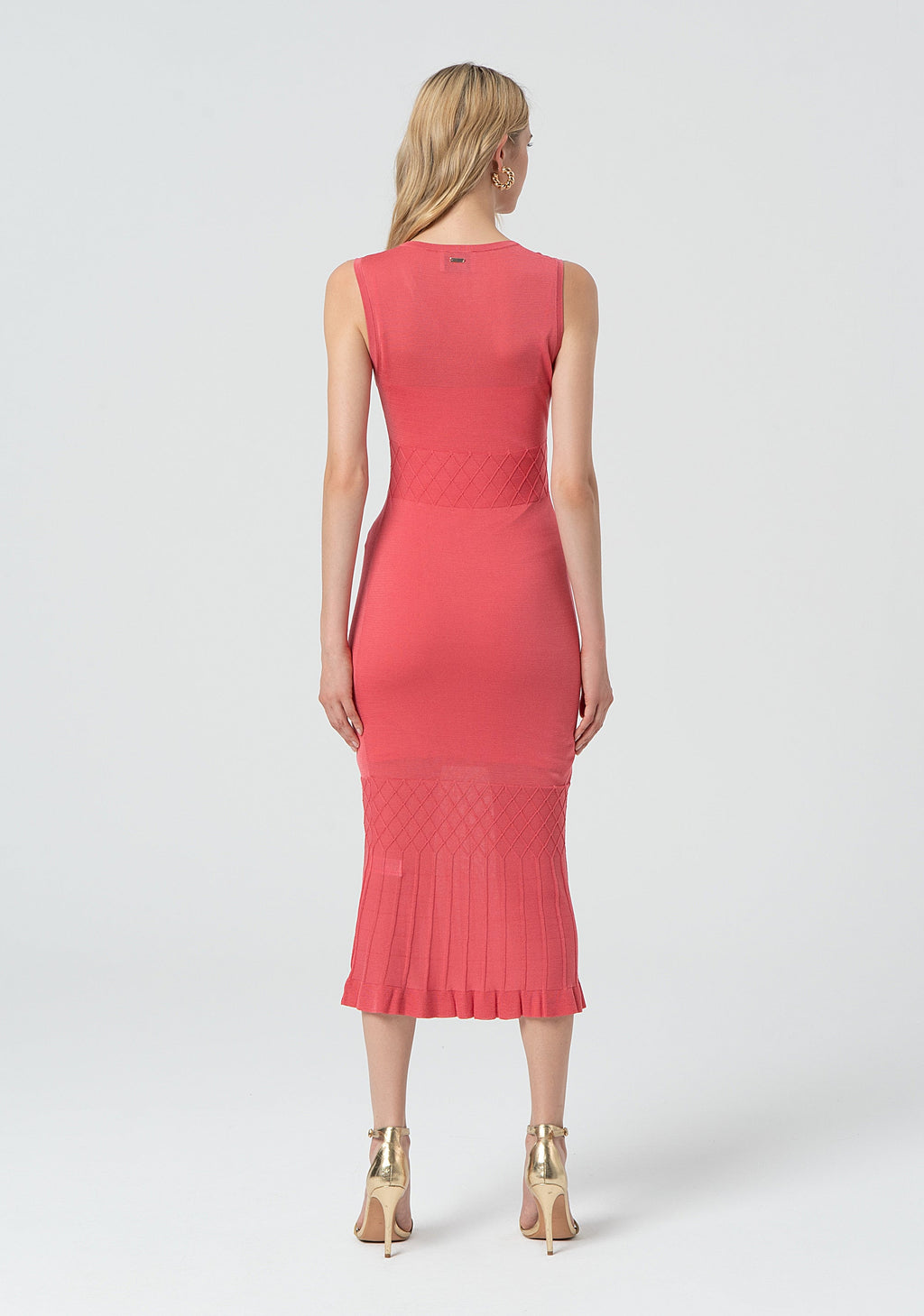 Knitted dress slim fit middle length