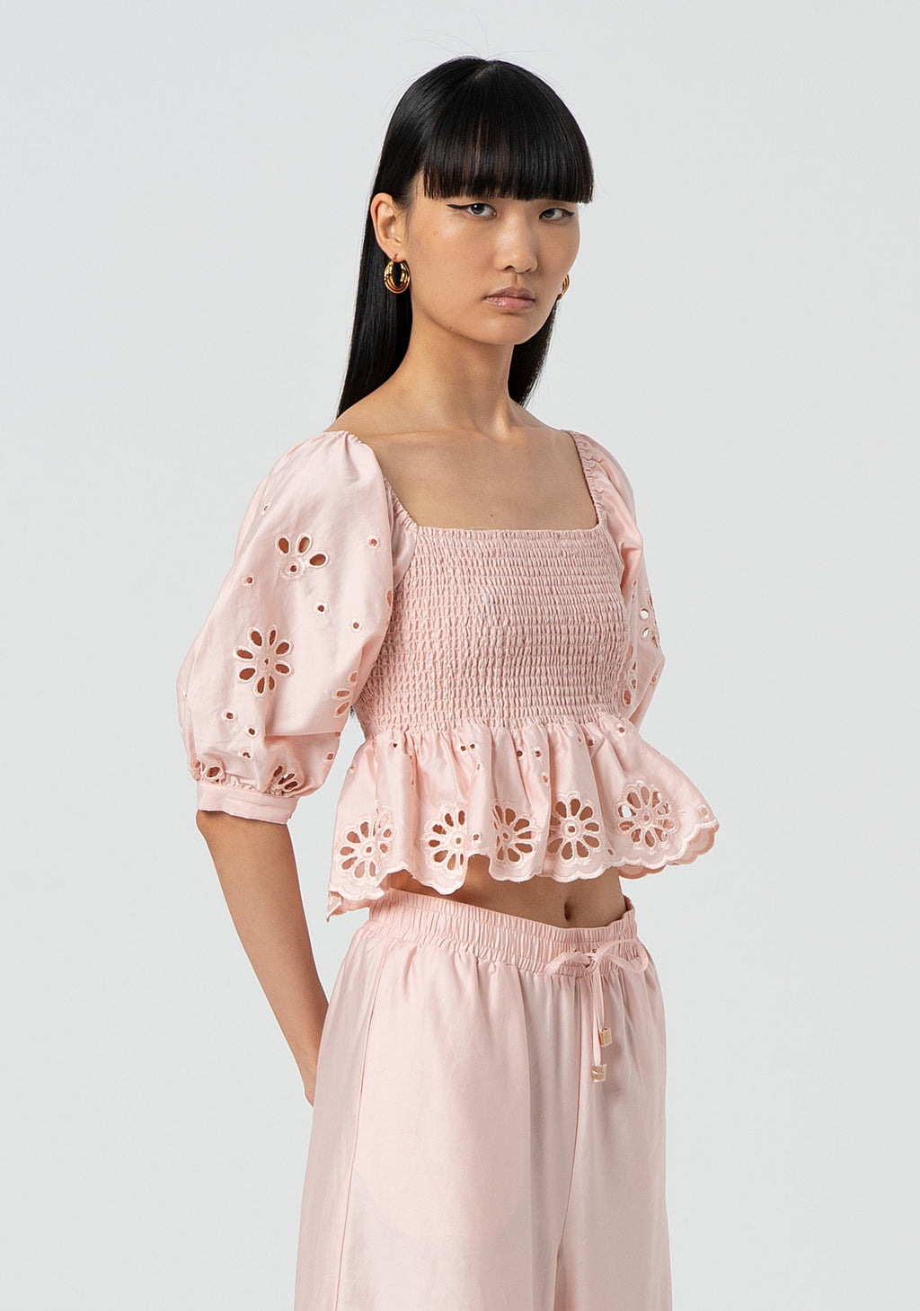 Top cropped made in cotton