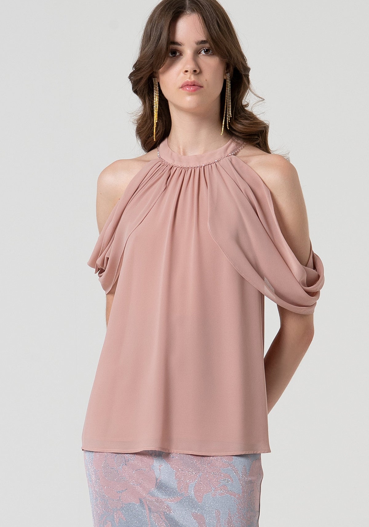 Blouse regular fit made in georgette
