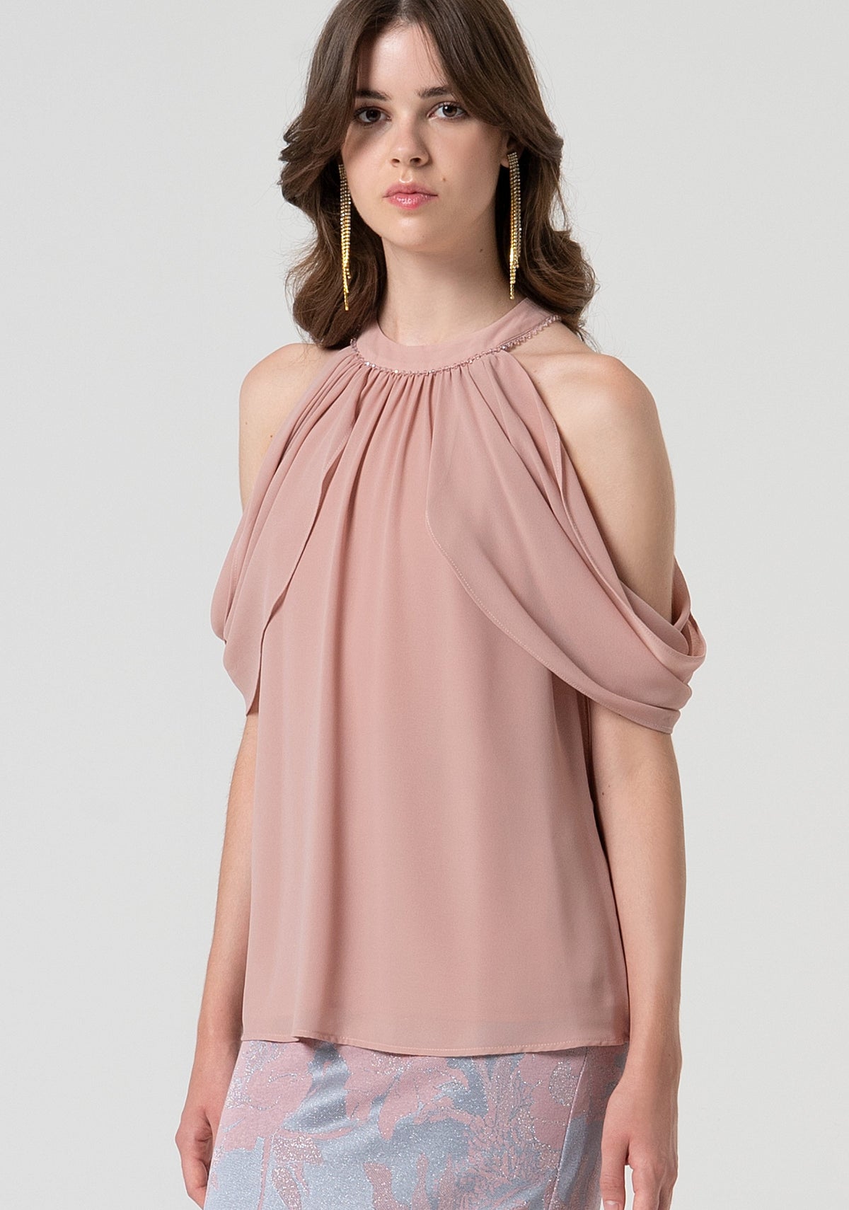 Blouse regular fit made in georgette