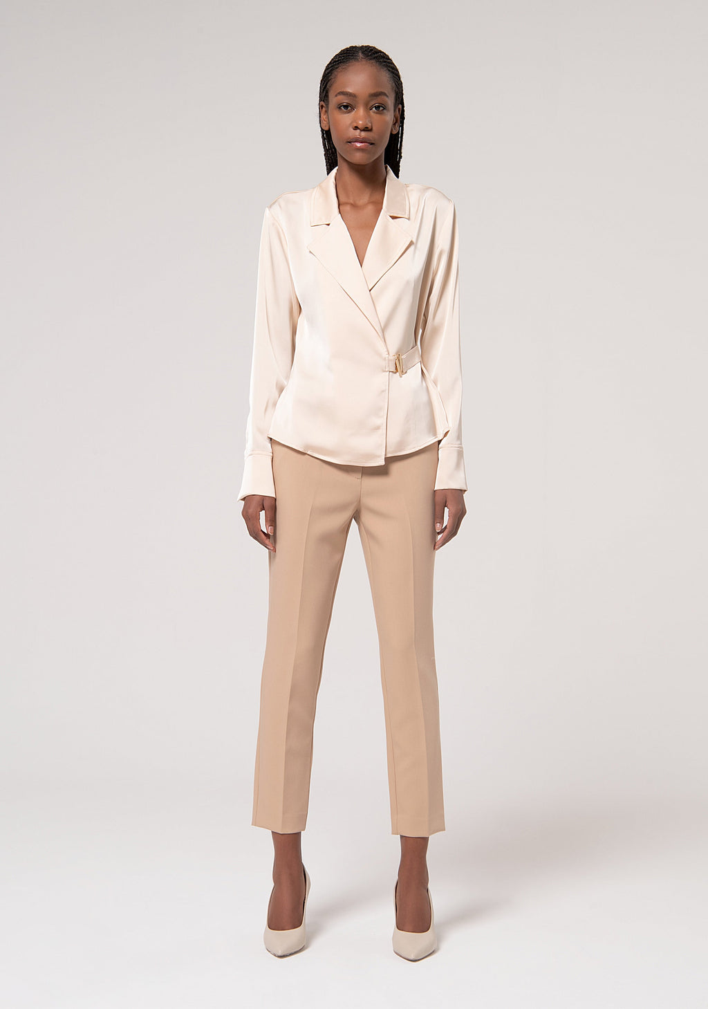Blouse regular fit made in satin