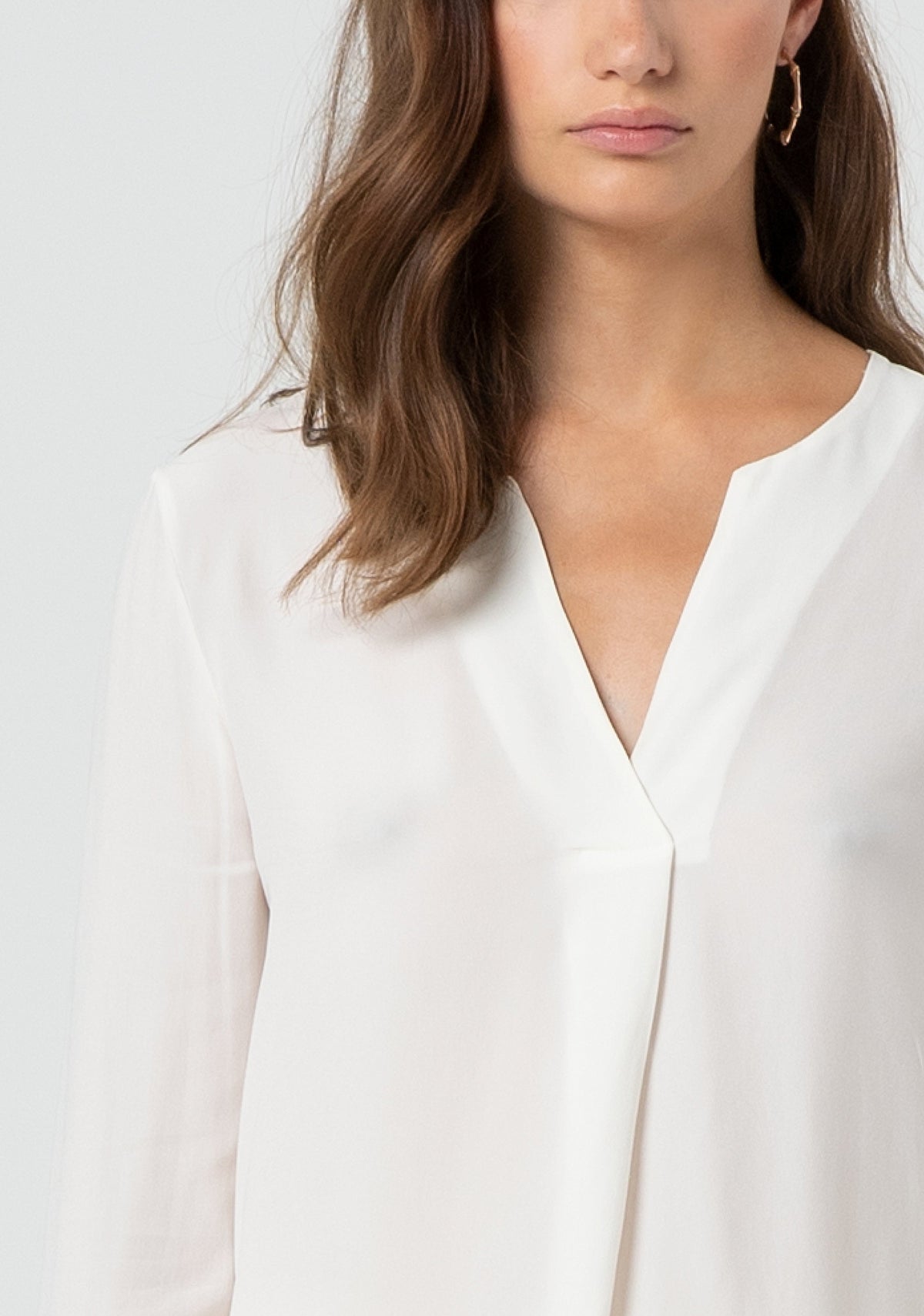 Blouse regular fit with silk