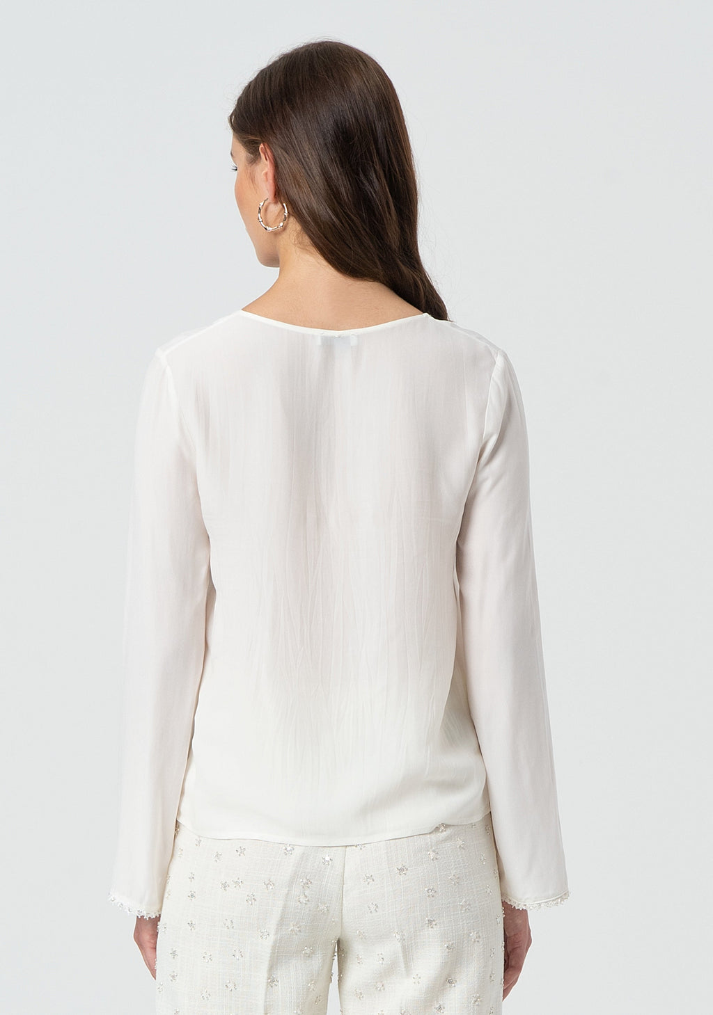 Blouse regular fit with silk