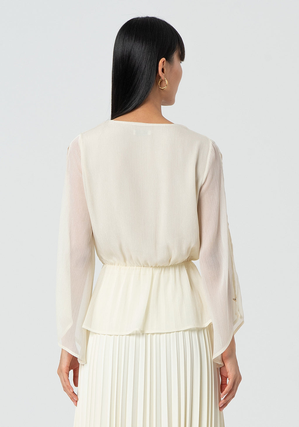 Blouse regular fit made in georgette with lurex