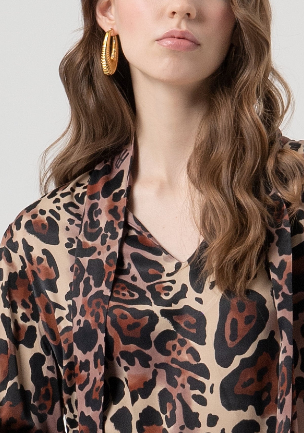 Amy | Blusa de corte recto con estampado animalista