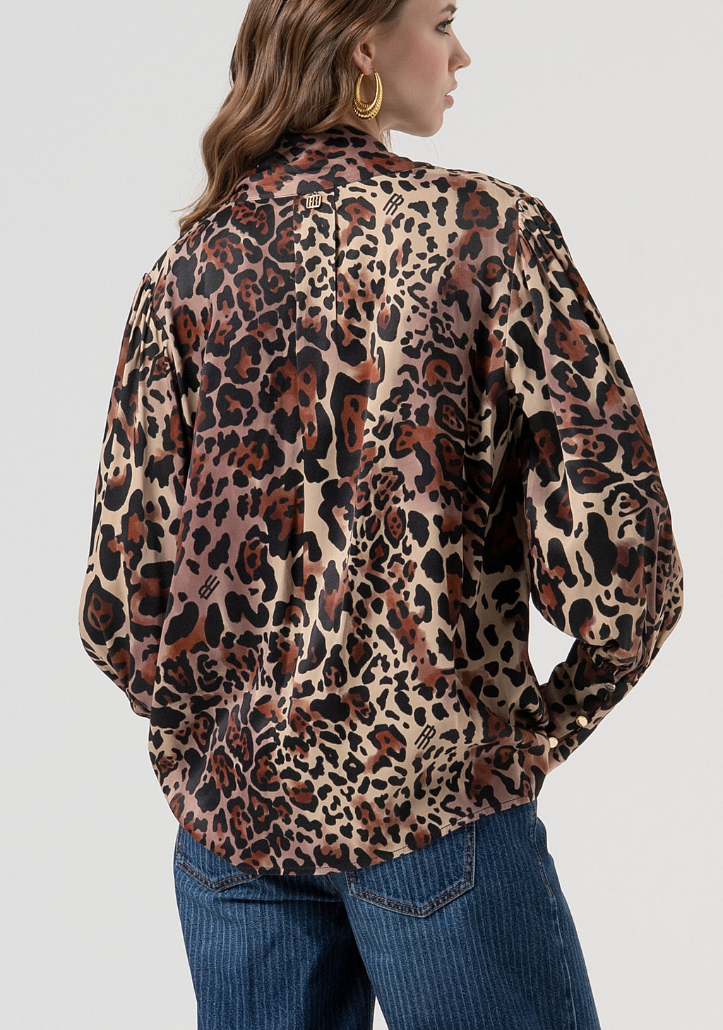 Amy | Blusa de corte recto con estampado animalista