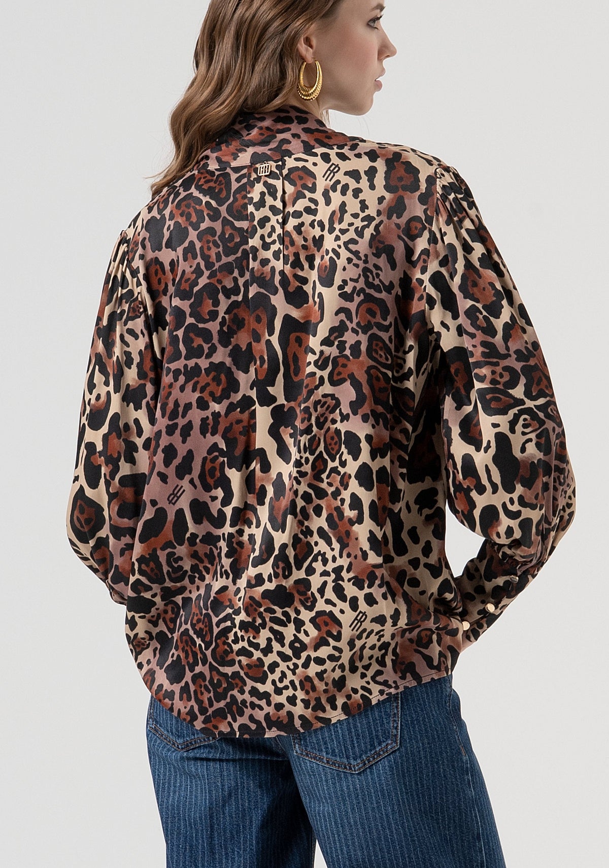 Amy | Blusa de corte recto con estampado animalista