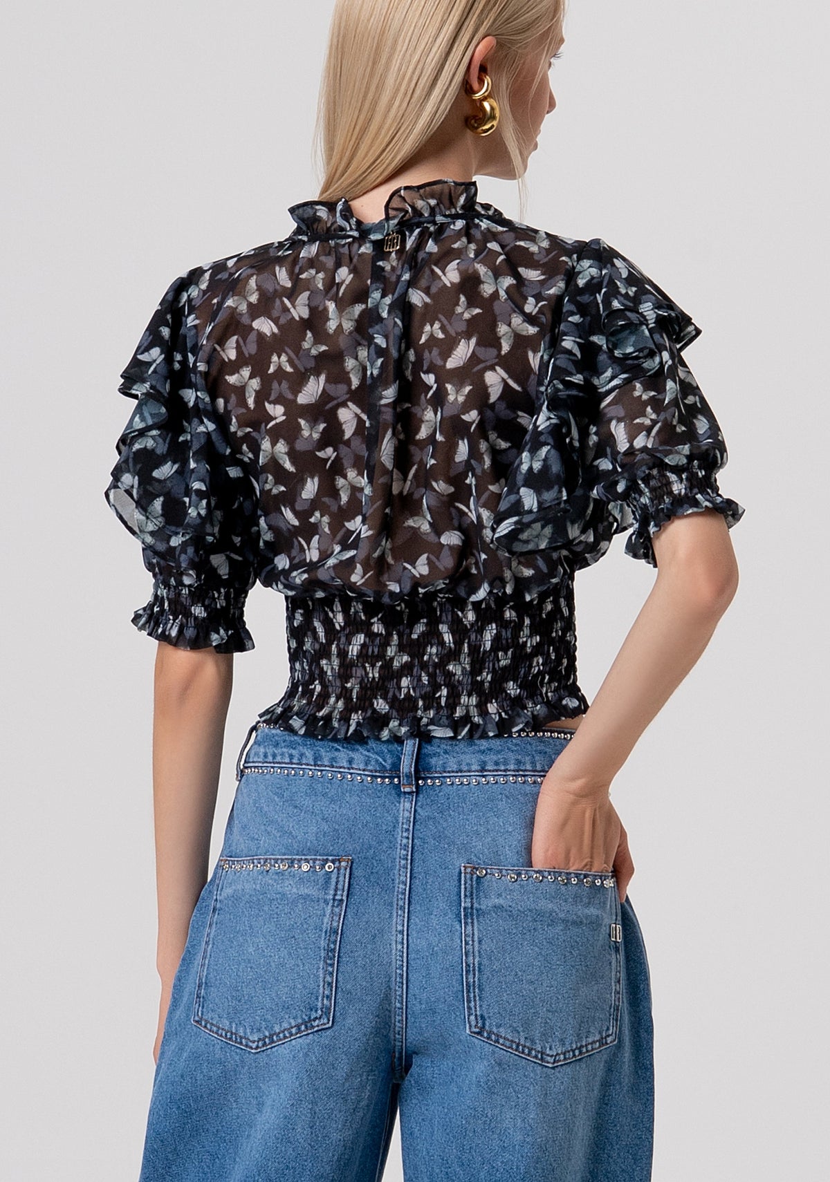 Alfosina | Top corto con estampado floral