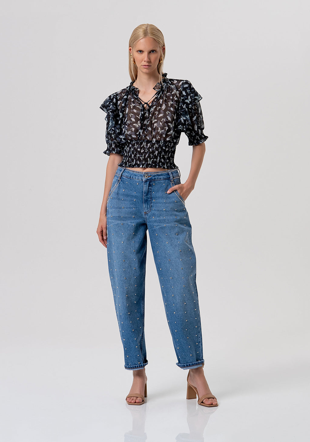 Alfosina | Top corto con estampado floral