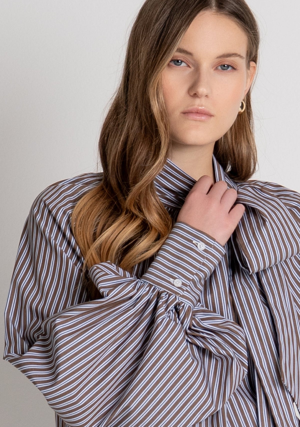 Mariane | Blusa de corte en A confeccionada en algodón a rayas