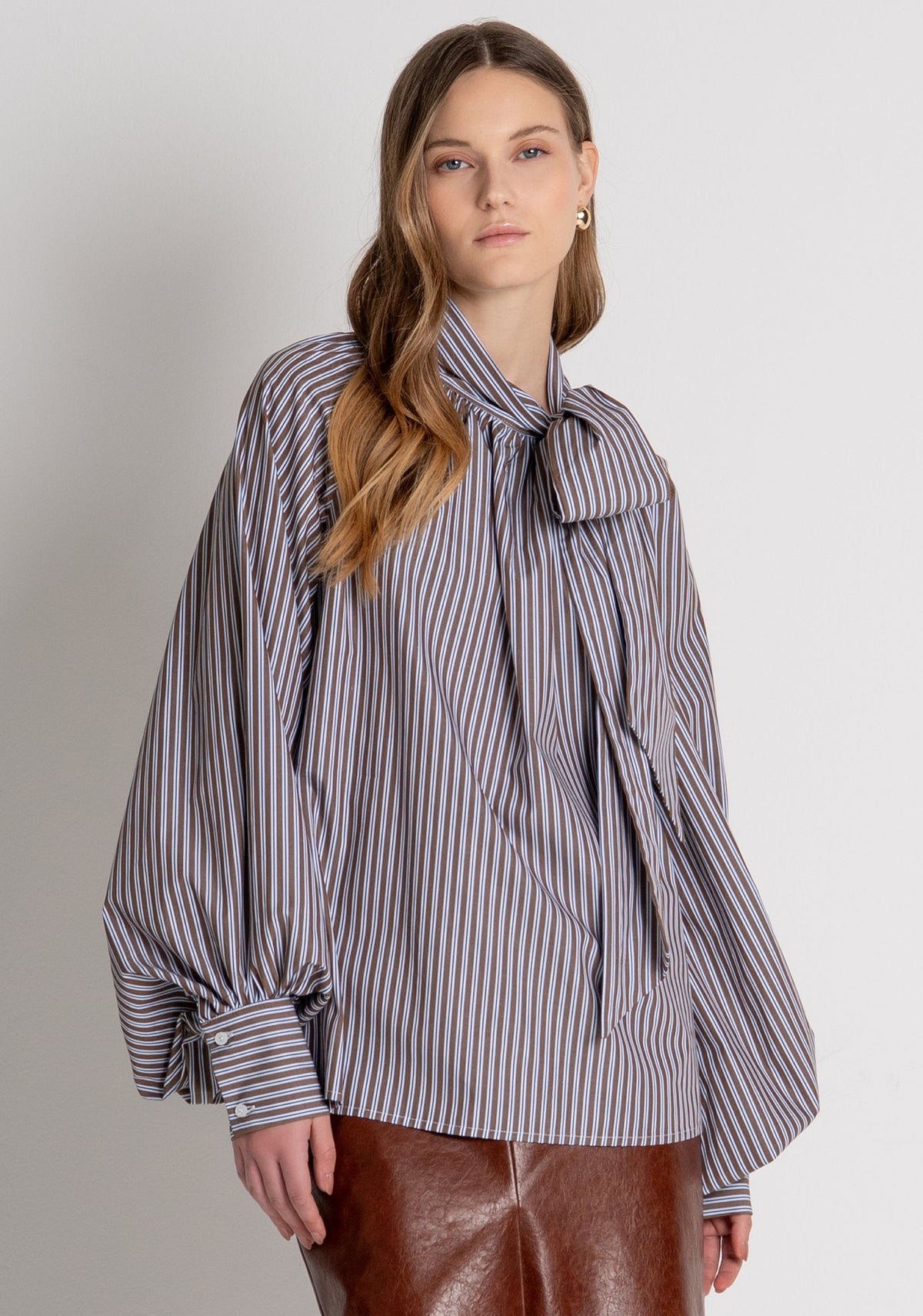 Mariane | Blusa de corte en A confeccionada en algodón a rayas