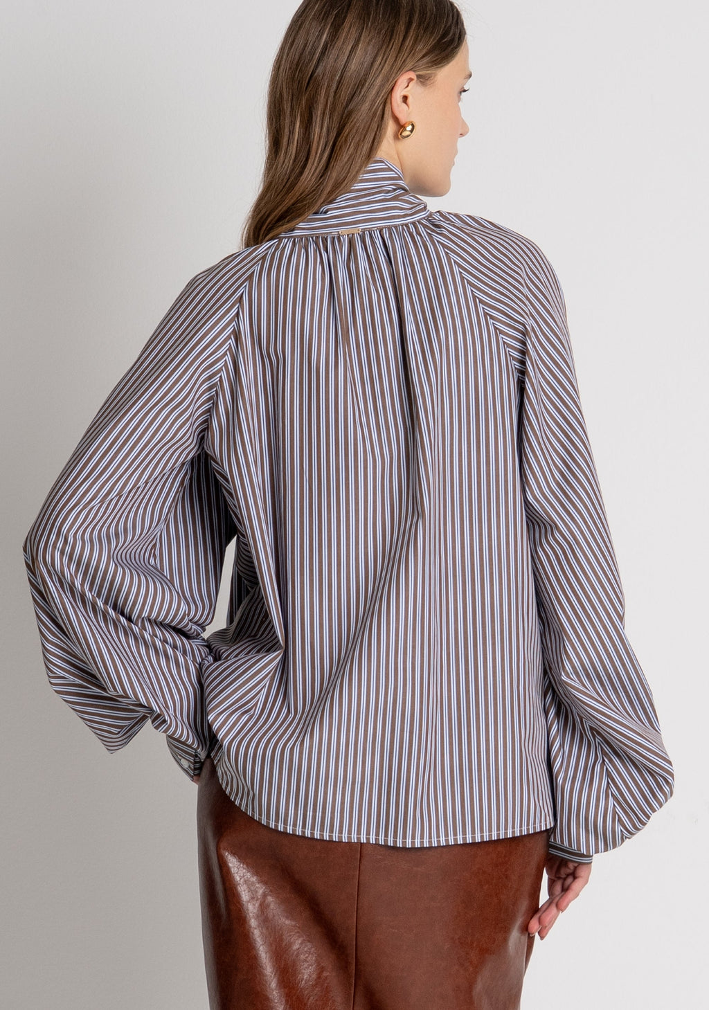 Mariane | Blusa de corte en A confeccionada en algodón a rayas