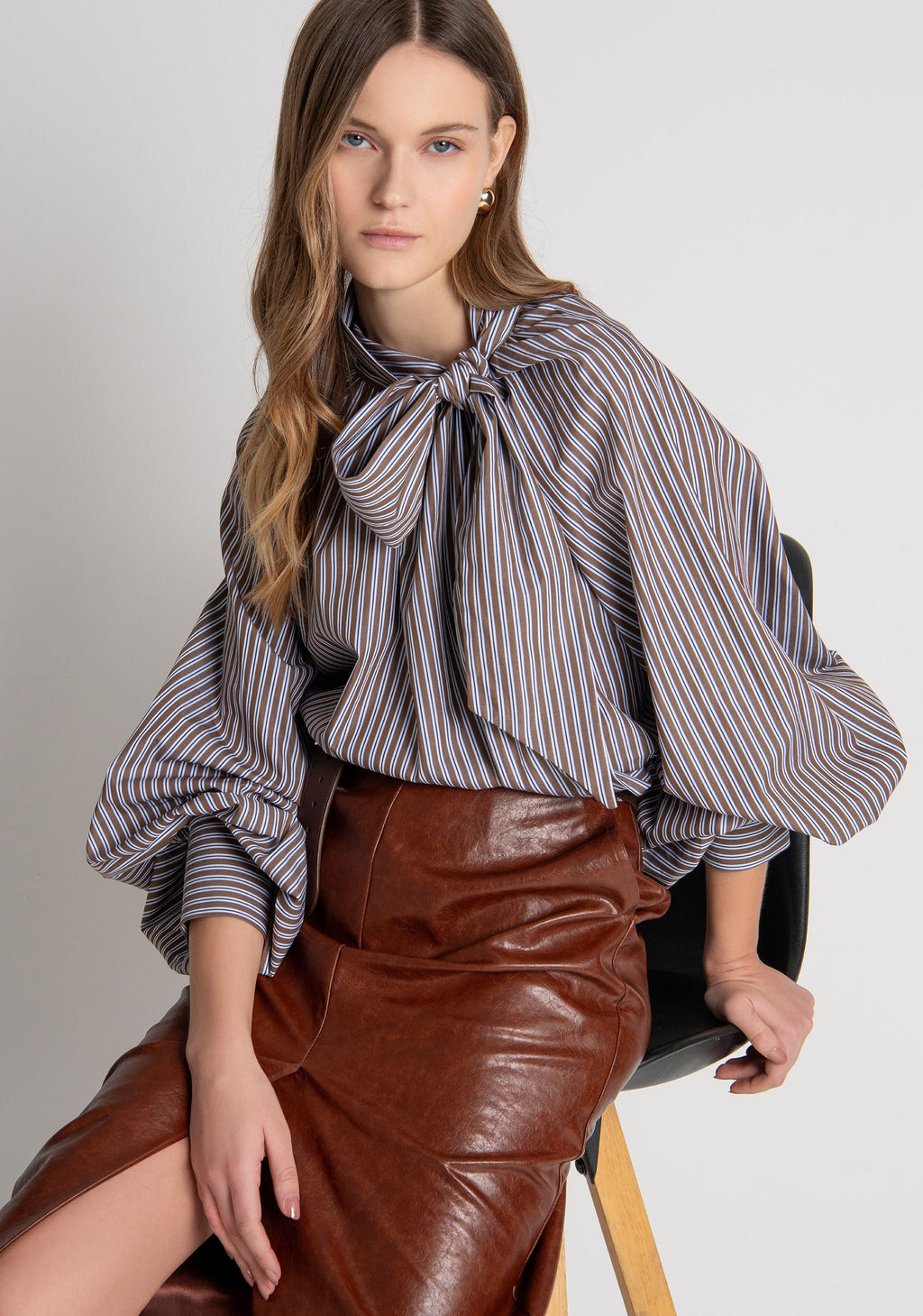 Mariane | Blusa de corte en A confeccionada en algodón a rayas