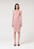 Knitted dress slim fit middle length