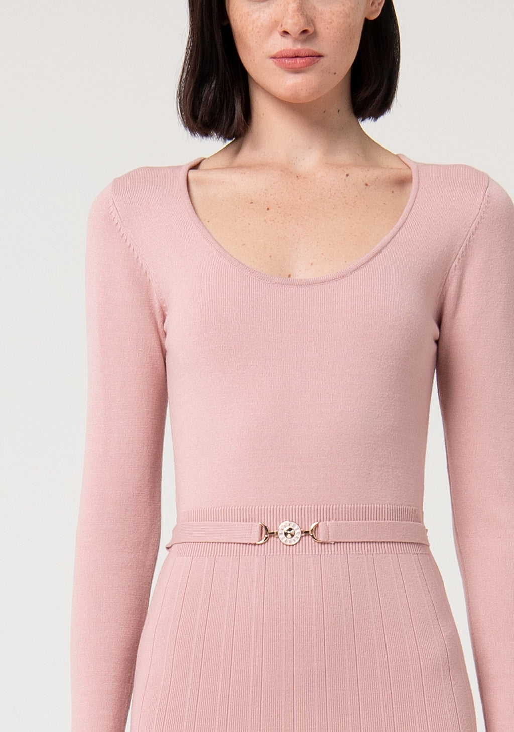 Knitted dress slim fit middle length