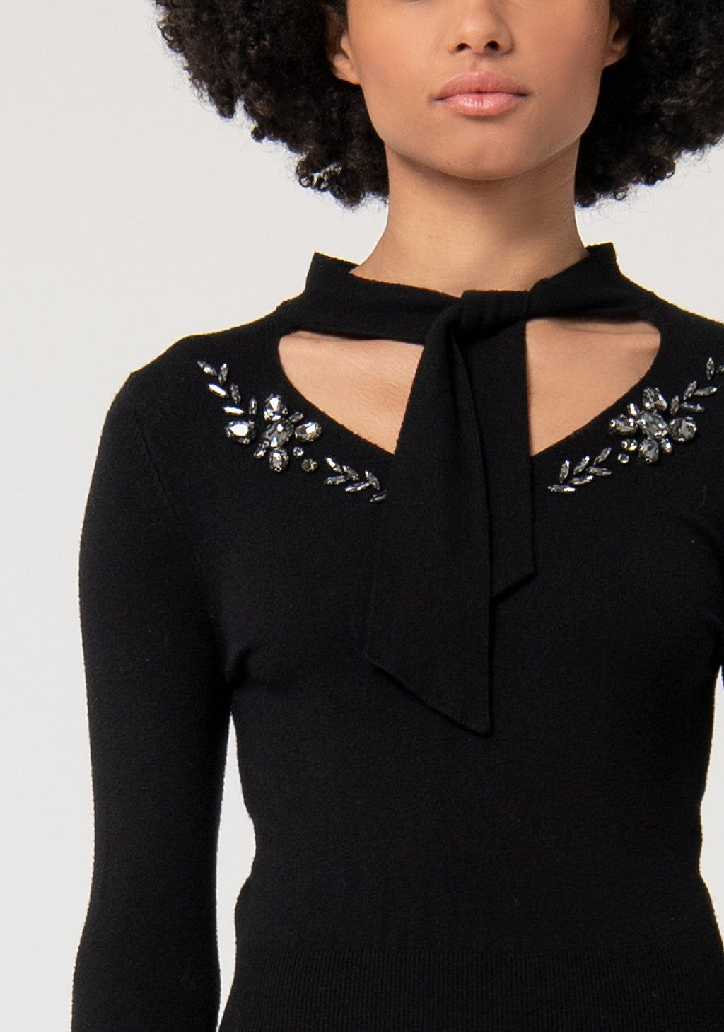 Knitted dress slim fit middle length