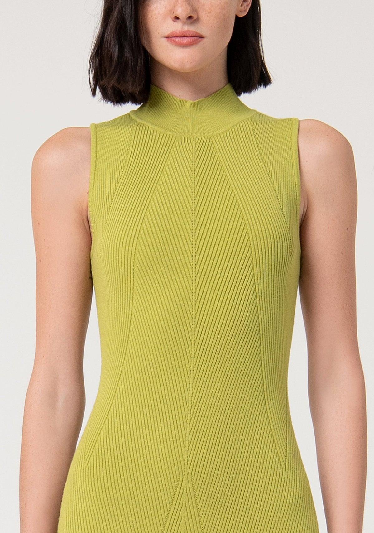 Knitted dress slim fit middle length