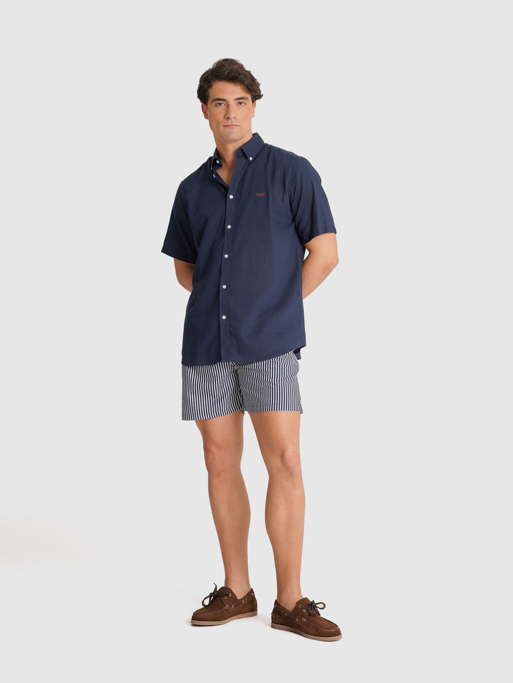 Saul Camisa Manga Corta Azul oscuro Liso