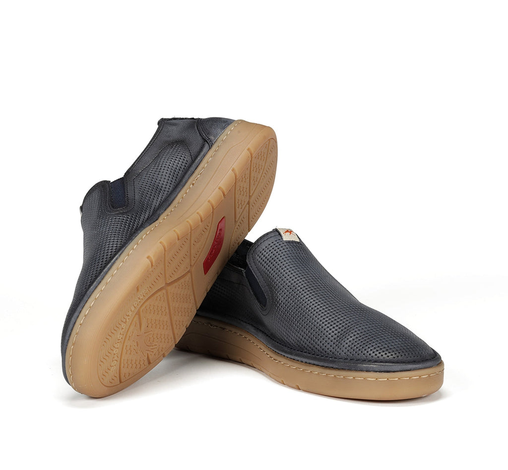LEONARDO Zapatillas sin cordones color topo