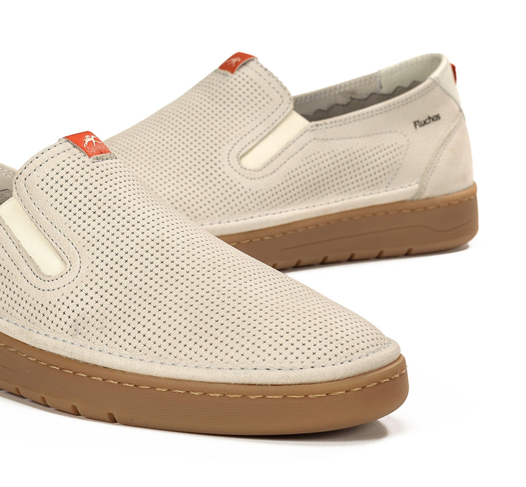LEONARDO Zapatillas sin cordones color topo