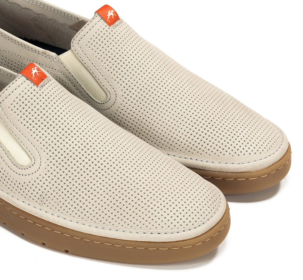 LEONARDO Zapatillas sin cordones color topo